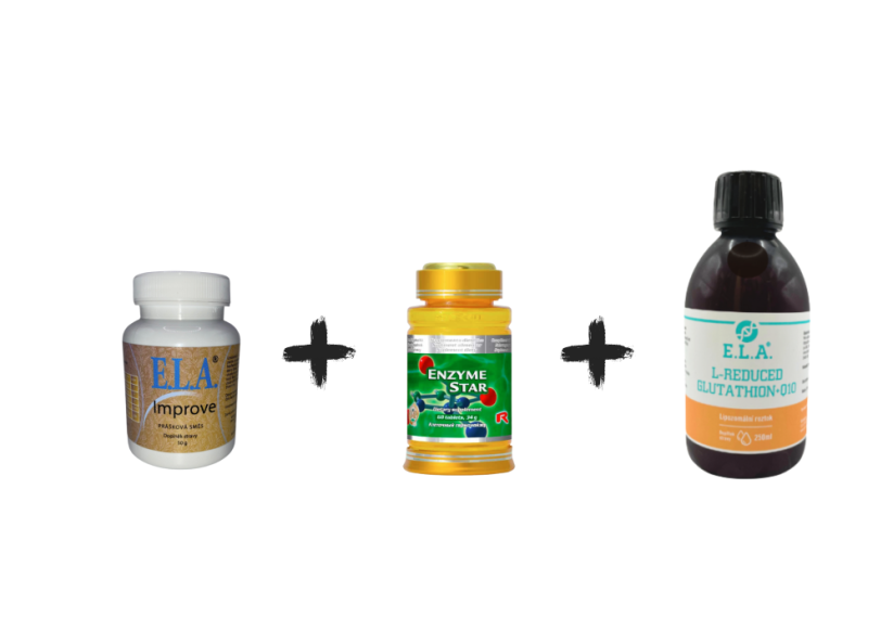 ELA Improve + ENZYME STAR 60 kapslí + L-reduced Glutathion+Q10